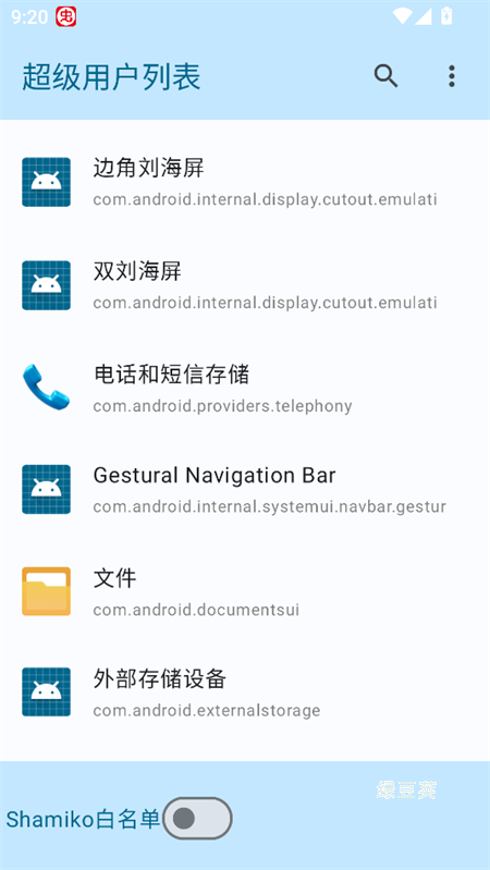 超级用户列表
